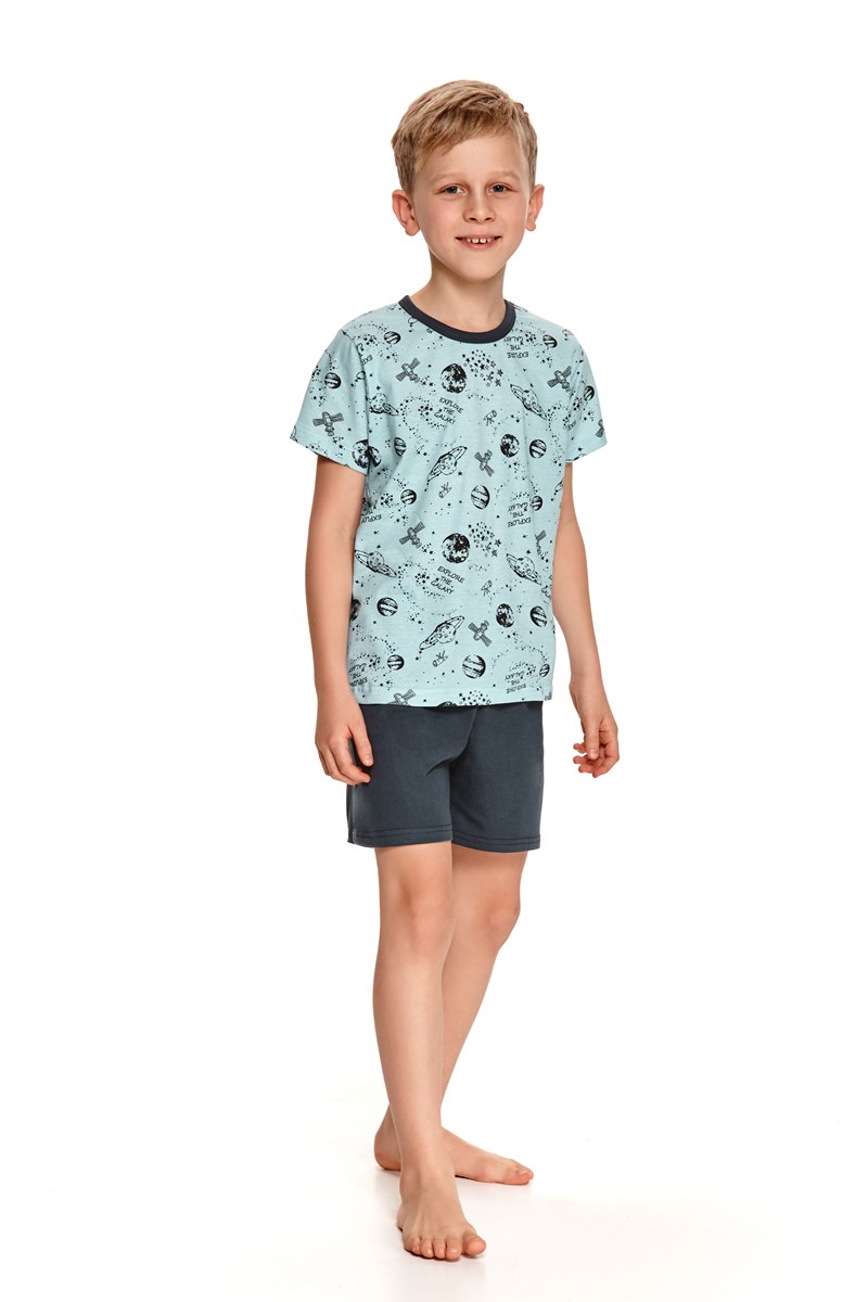 Пижама для мальчиков с шортами Taro 390/391 SS21 MAX, голубой + серый Taro