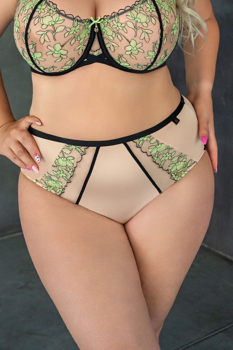 LIME Briefshighwaist Трусы высокие, бежевый + лайм