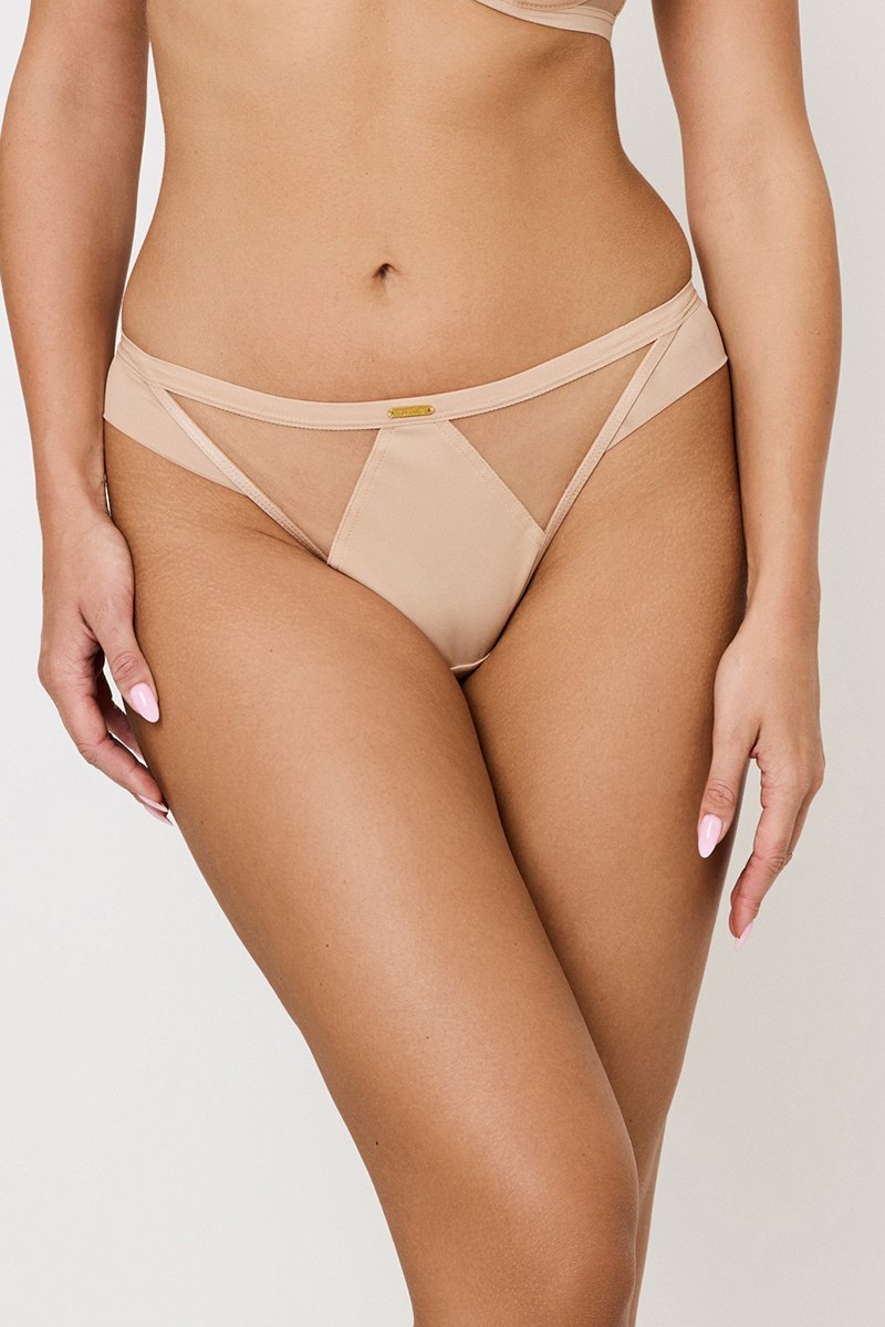 HOLLY BEIGE Mini Трусы бразильяно, бежевый