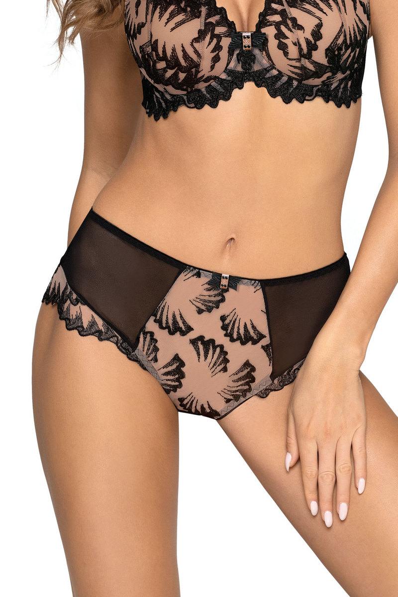 Трусы бразильяно NOVIKA SOPHIE NOIR N, черный + бежевый Novika