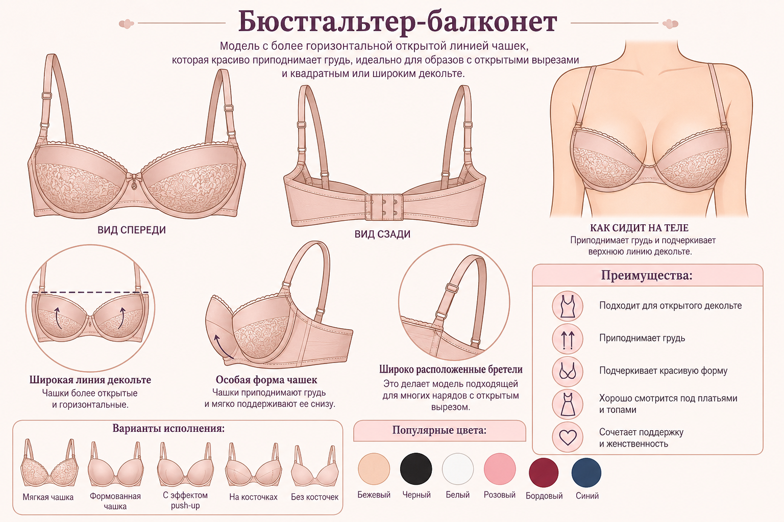 Бюстгальтер-балконет